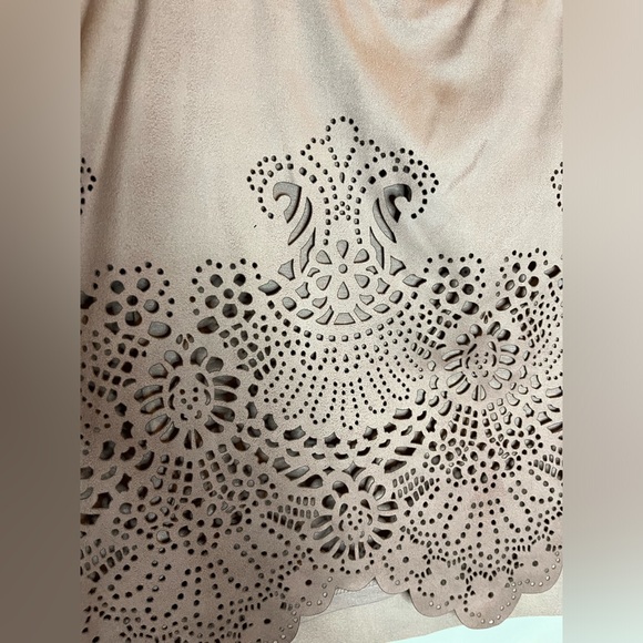 Liberty Garden Faux Suede Cutout Mini Skirt NWT - Picture 3 of 5